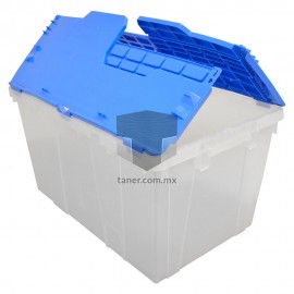 Caja de Plástico Bisagra Grande Transparente